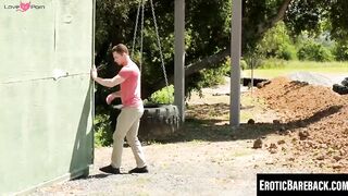 "Mark's Virgin Ass Gets Painted Red - Hot Anal Creampie"