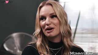 Stepmom Lexi Luna fingers then strapon fucks stepdaughter Demi Hawks