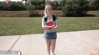 annie archer nerd girl use bbc for first time_1