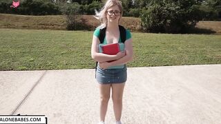 annie archer nerd girl use bbc for first time_1