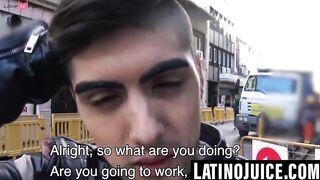 Latino hunk earns cash taking bare dick deep