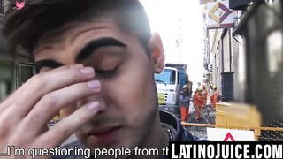 Latino hunk earns cash taking bare dick deep