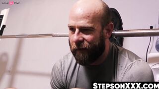 "Hair Daddy's Post-Workout Anal Drilling with Step Son"