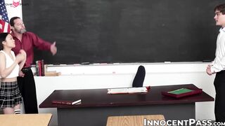 "Steamy Session - Hot Teen Fucked By Two Hunks In A Threesome"