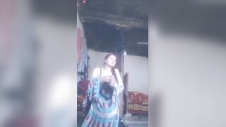 Pakistani cute sexy girl rubbing her clean pussy n showing boobs to lover