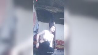 Pakistani cute sexy girl rubbing her clean pussy n showing boobs to lover