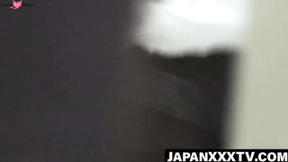 Japanese beauty's secret filming captures her pussy rubbing