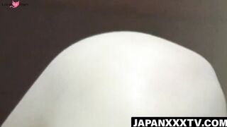 Japanese beauty's secret filming captures her pussy rubbing