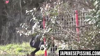 Naughty girl from Japan keeps a count of her peeing session