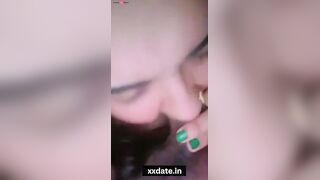 Desi girl sucking her lover dick after marriage Punjab sex viral video