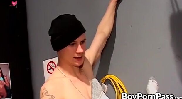 Horny bottom taking dick in his ass and mouth