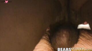 Chubby bear Jason Roman blows BBC before bareback doggystyle