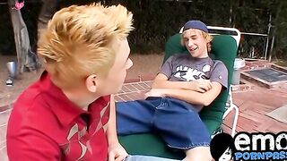 Two handsome butt buddies have wild butt fucking session