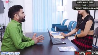 Beautiful Office Madam Sex with Her Interview Boy Hardcore Sex