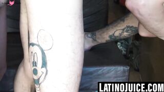 Latino ass destroyed in depraved threesome