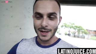 Straight Latino paid to be a gay breeding slut