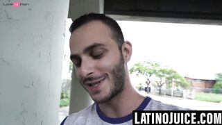 Straight Latino paid to be a gay breeding slut