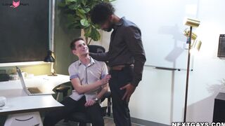 Tony Genius and Trevor Harris fuck at the office.