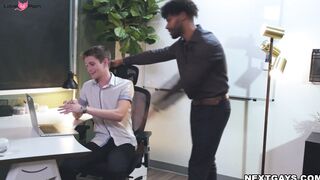 Tony Genius and Trevor Harris fuck at the office.