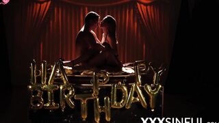 Hot Rika Fane presents a creampie dripping show with romantic stud