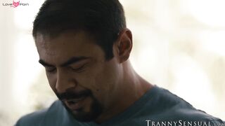 Sexy TS Khloe Kay rides her stepdad Draven Navarro after a bad date