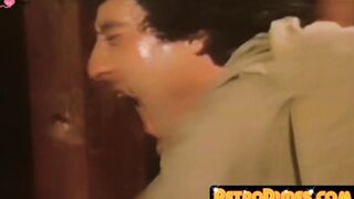 RetroDudes.com - Retro gay video features hunky men bareback breeding in threesome