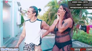 Romantic Sexy New Married Couple Enjoyed Honeymoon Hardcore Sex
