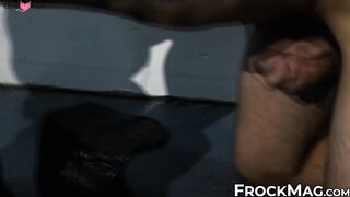 Gorgeous Ben Masters shoots creamy loads on his boss after stroking his thick rod