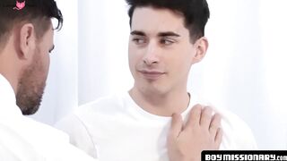 BoyMissionary.com - Cute twink's bondage and jerk off by sexy Mormon jock
