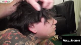 Luscious Vicki Powell pounded hard with a mouthful of jizz