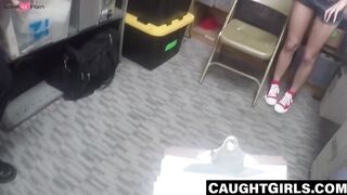 Little thief double stuffed by mall cops