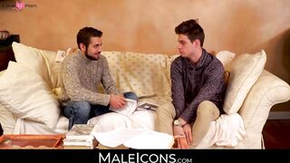 MaleIcons.com - Hungry Dante Colle's intense anal play with adorable Michael Delray's