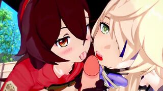 Genshin Impact - 2 Archer Girls [3D Anime, 4K, 60FPS,