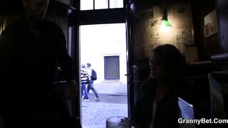 Bro picks up huge boobs older older into the bar
