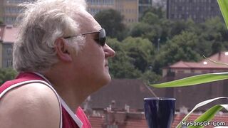 Mature father fucks son's gf