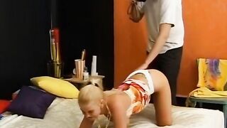 Thin Blonde cougar Fucks Hungry Younger Girlfriend inside Afternoon Delight