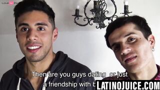 Adorable Latino duo breeds rough before POV facial