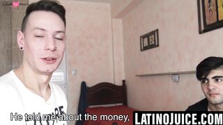 Young gay Latino breeds and blows for cash and thrills