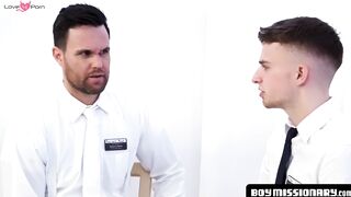 BoyMissionary.com - Sexy Mormon elder's jerk off of horny twink to test faith