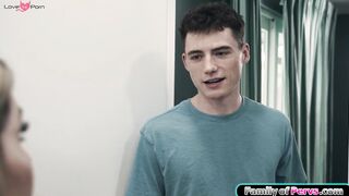 Stepson takes care of his busty stepmom