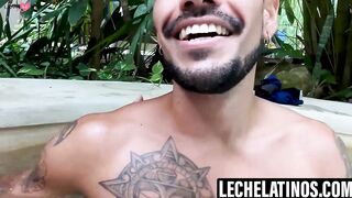 Throated #13: Threeway Blowjob Frenzy With Huge Facial For Latina Babe