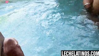 Throated #13: Threeway Blowjob Frenzy With Huge Facial For Latina Babe