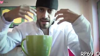 Succulent nipponese brunette diva fucked so rude