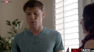 Big tits MILF fucked by husbands stepbro