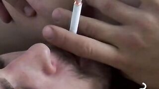 Intense smoke and stroke fun with enticing and playful dude