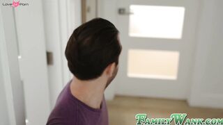 Busty stepmom sucks stepsons big boner and gets drilled deep