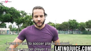 Athletic Latino discovers gay side through bare sex and facial