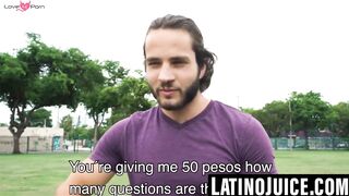 Athletic Latino discovers gay side through bare sex and facial