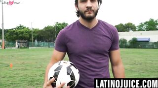 Athletic Latino discovers gay side through bare sex and facial
