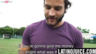 Athletic Latino discovers gay side through bare sex and facial